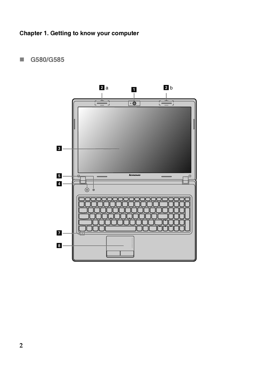 Lenovo 367927U, 37012PU, 59359143, 59359680, G780, G485, G480 manual „ G580/G585, Getting to know your computer 