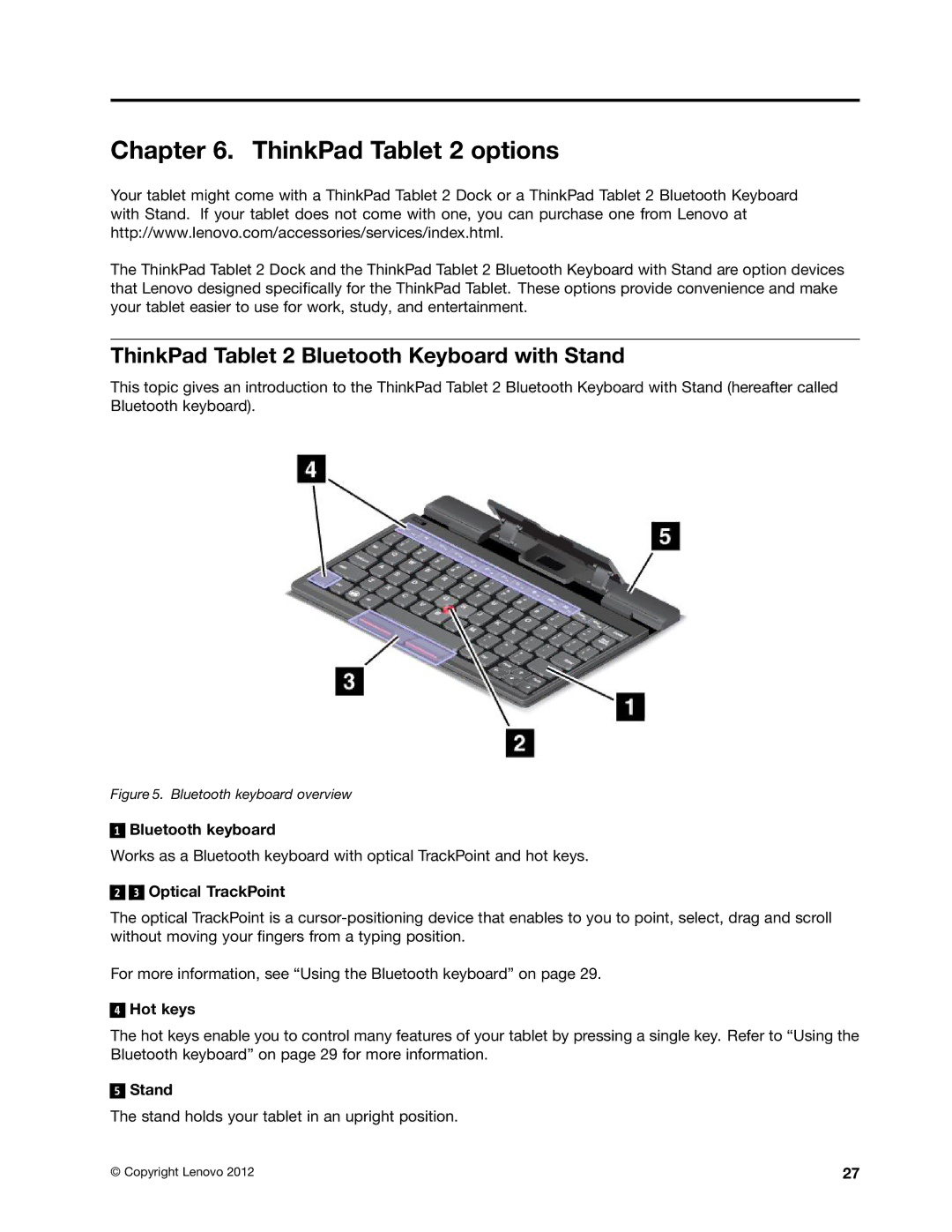 Lenovo 368222U, 36822AU, 368229U, 36795YU, 368228U ThinkPad Tablet 2 options, ThinkPad Tablet 2 Bluetooth Keyboard with Stand 