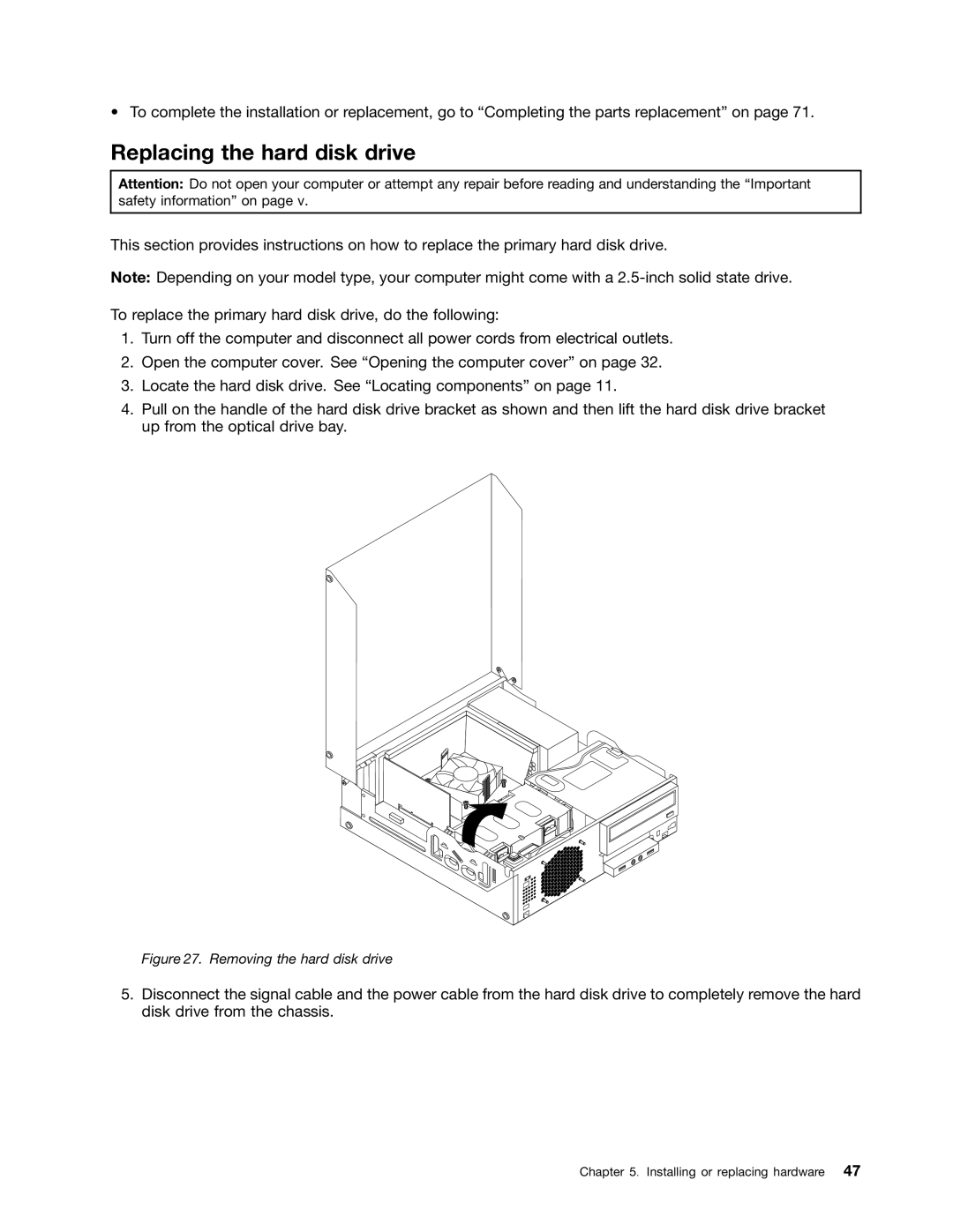 Lenovo 3693, 3695, 3688, 3690, 3691 manual Replacing the hard disk drive, Removing the hard disk drive 