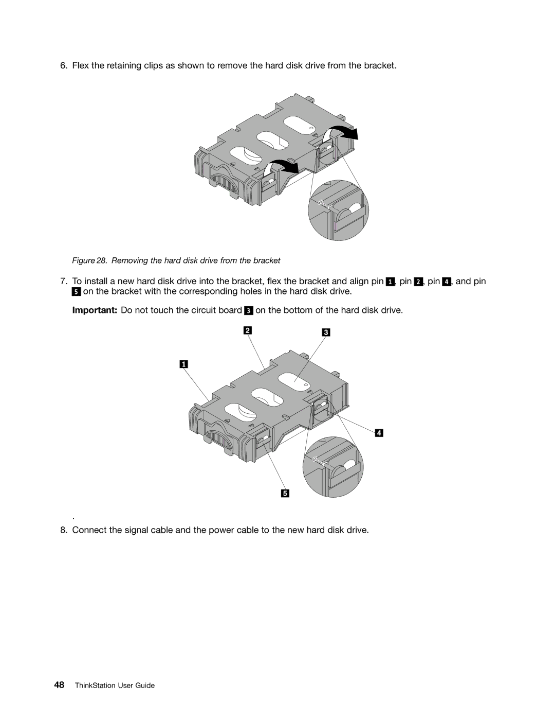 Lenovo 3695, 3688, 3690, 3691, 3693 manual Removing the hard disk drive from the bracket 