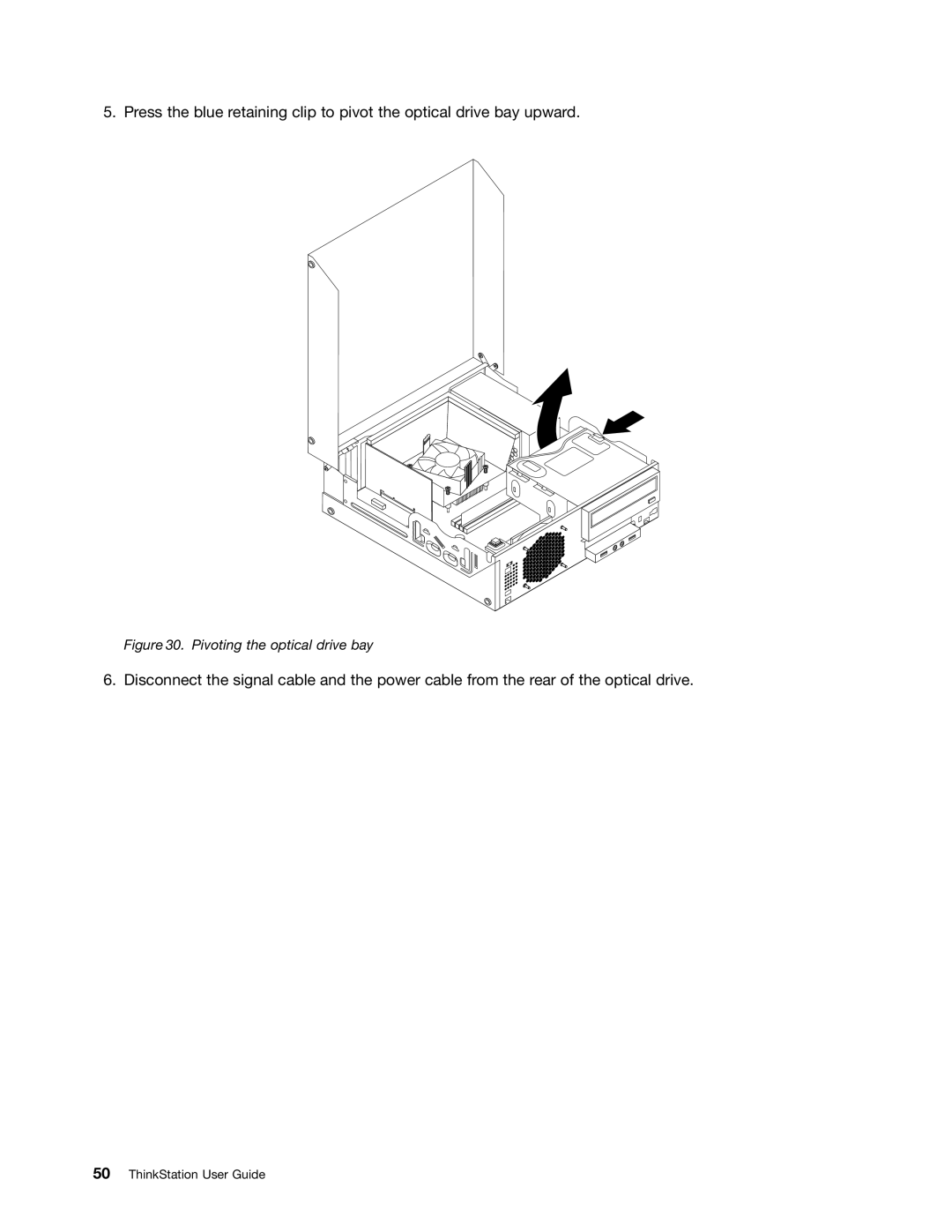 Lenovo 3690, 3695, 3688, 3691, 3693 manual Pivoting the optical drive bay 