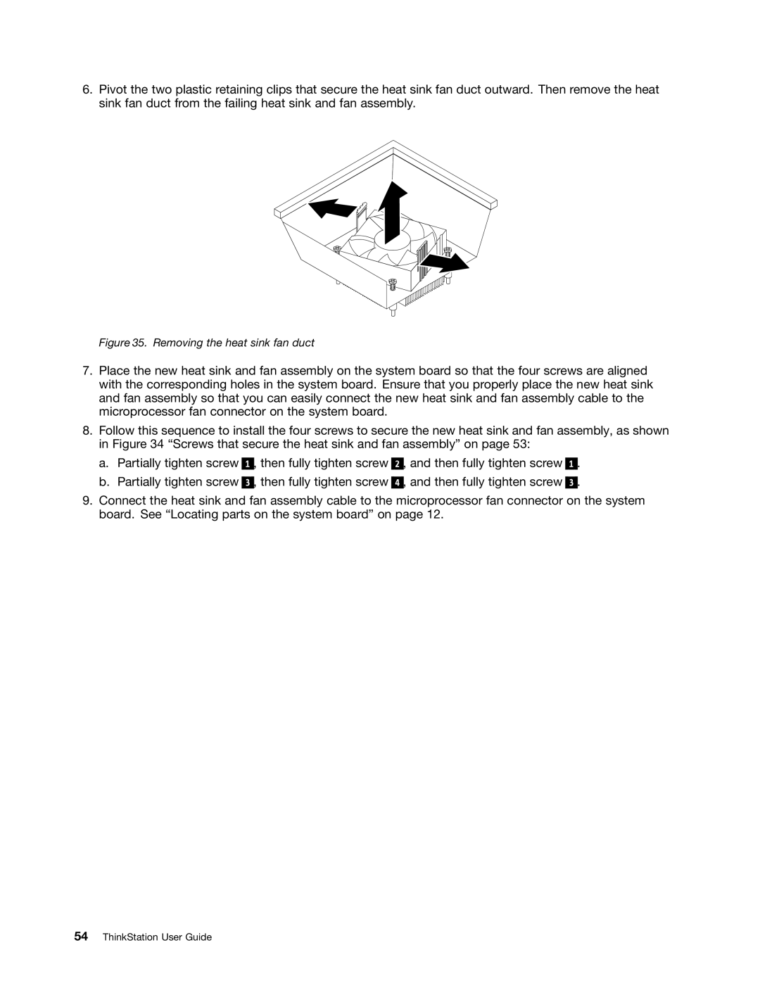 Lenovo 3688, 3695, 3690, 3691, 3693 manual Removing the heat sink fan duct 