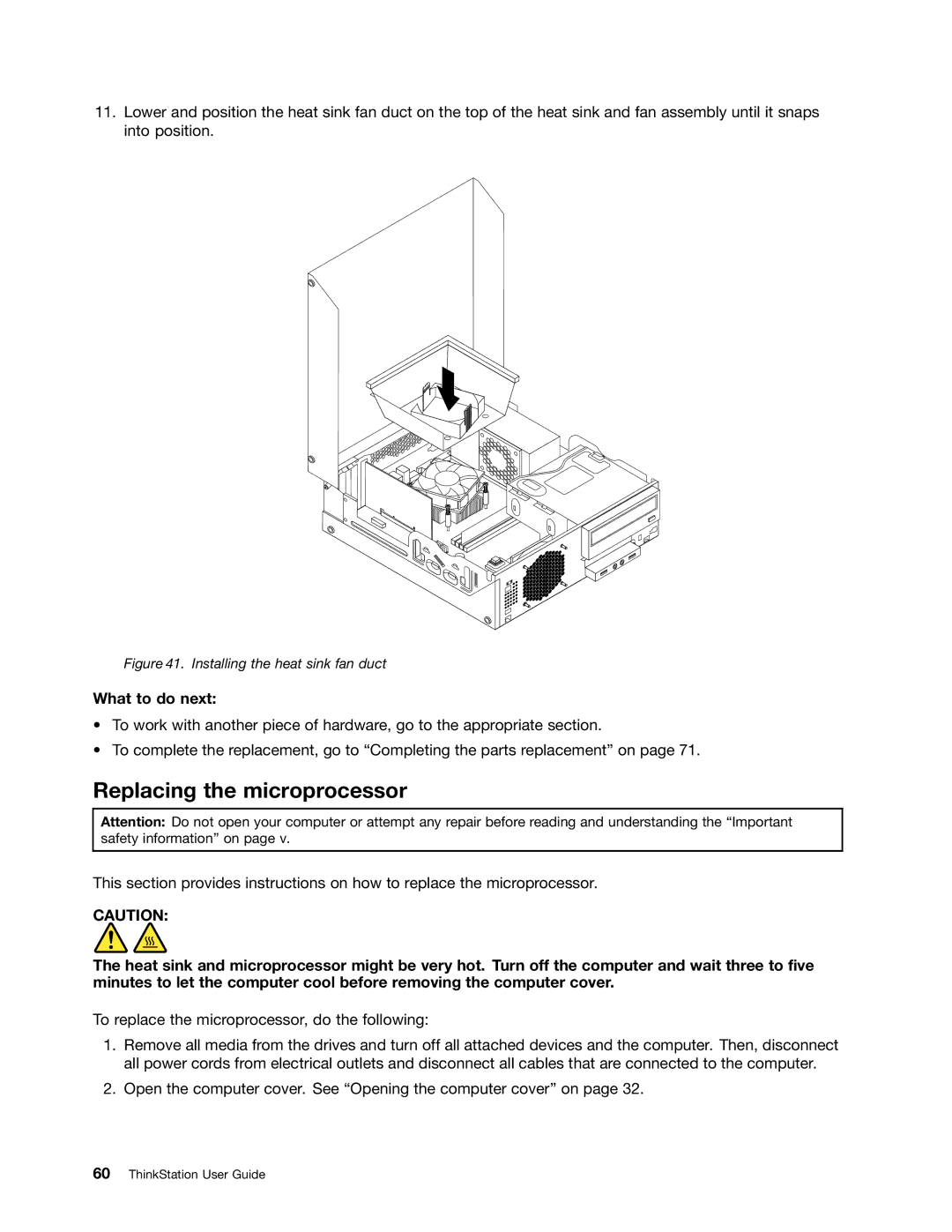 Lenovo 3690, 3695, 3688, 3691, 3693 manual Replacing the microprocessor, What to do next 