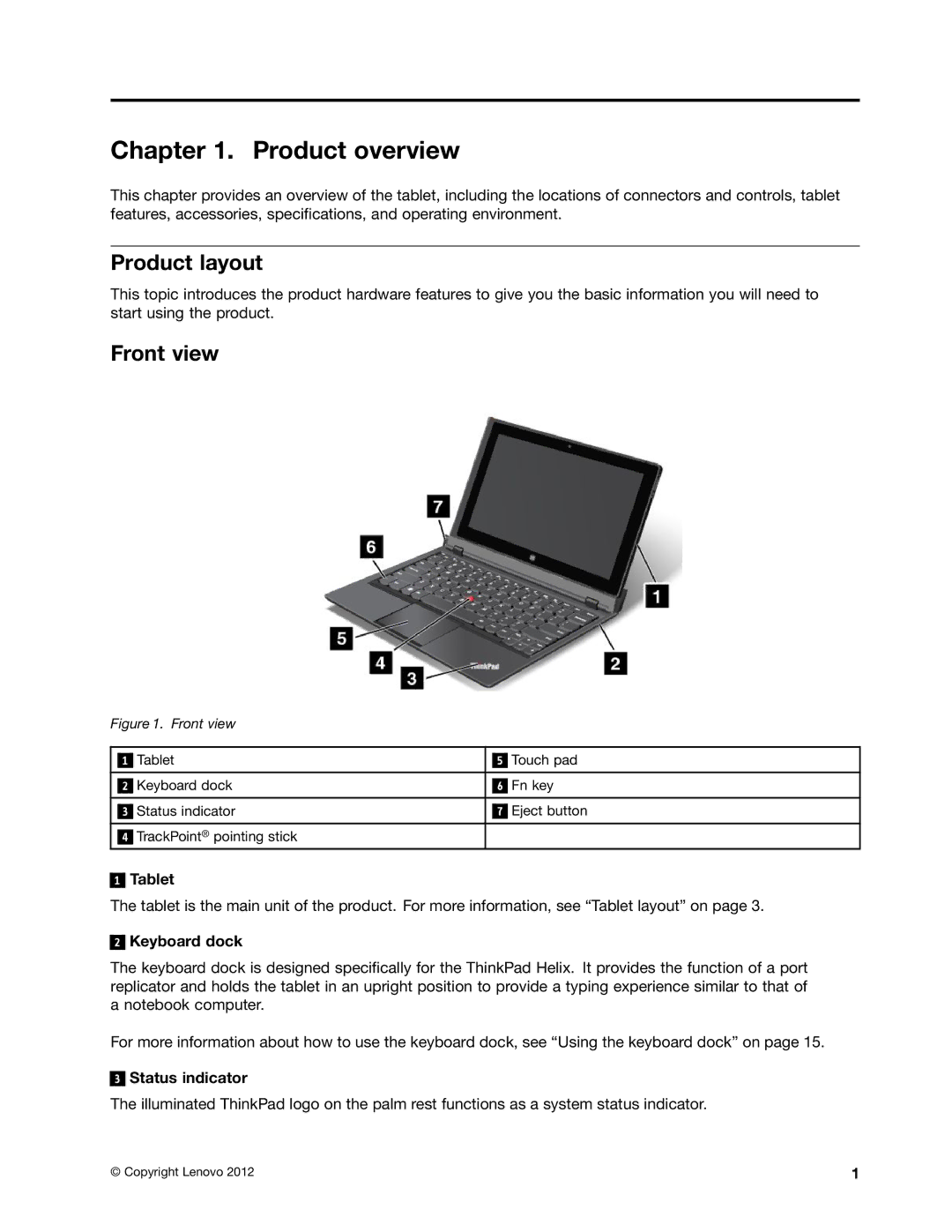 Lenovo 370245U, 36984UU, 36984RU, 369724U, 36984MU, 36984QU, 370133U, 36984LU manual Product overview, Product layout, Front view 