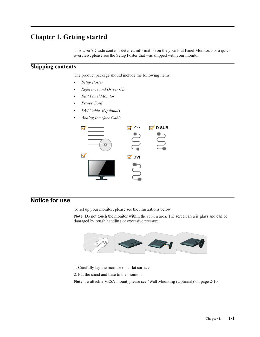 Lenovo 3794HB1 user manual Getting started, Shipping contents 