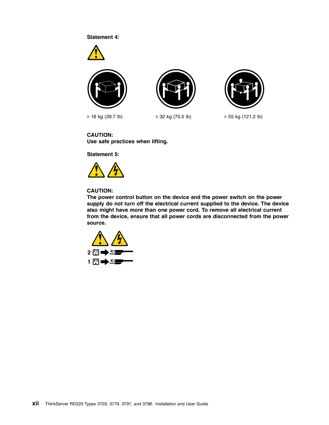 Lenovo 3797 manual Statement 