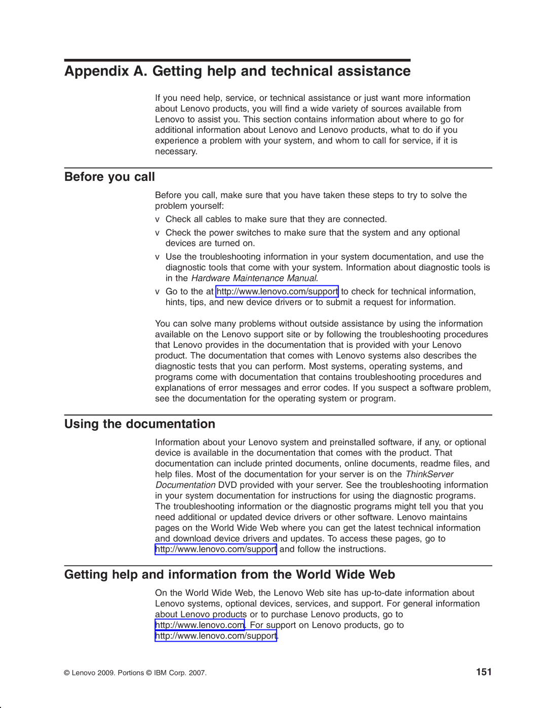 Lenovo 3797 manual Appendix A. Getting help and technical assistance, Before you call 