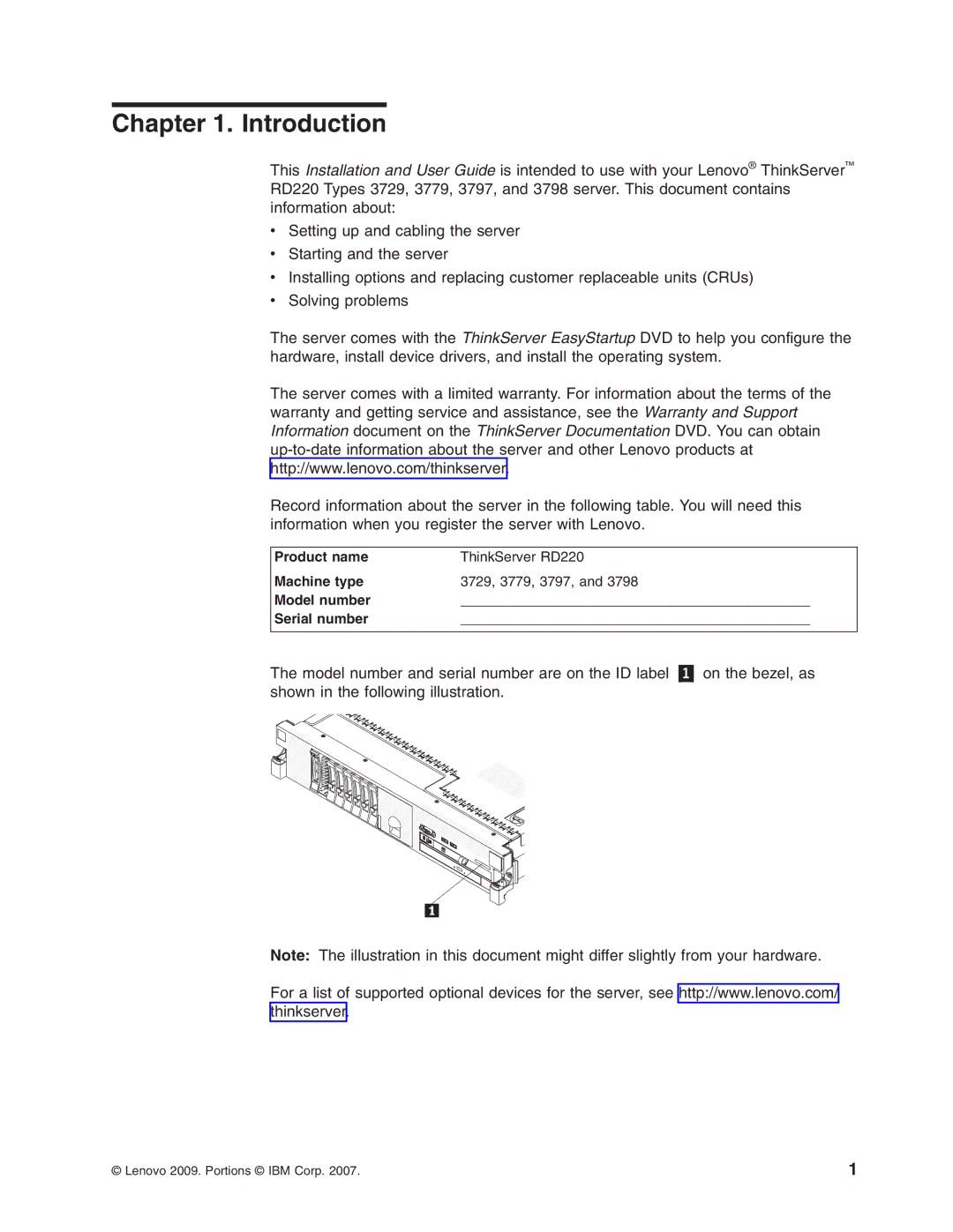 Lenovo 3797 manual Introduction 