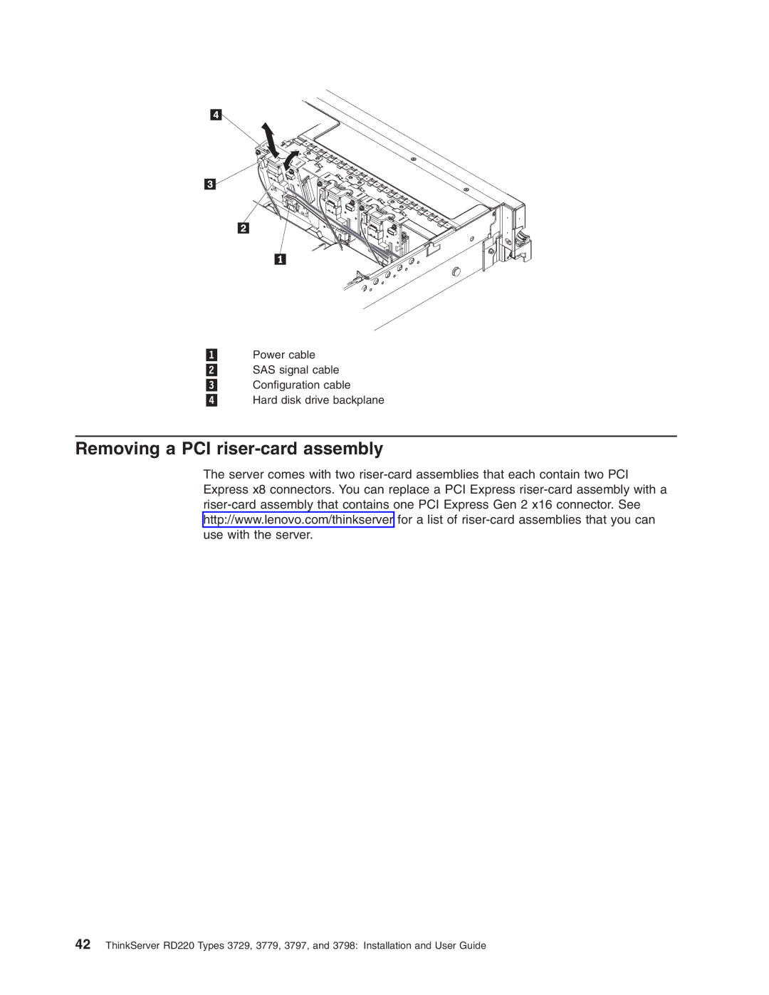 Lenovo 3797 manual Removing a PCI riser-card assembly 