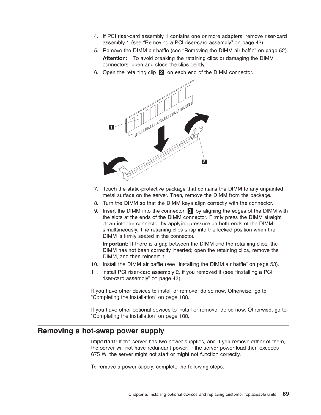 Lenovo 3797 manual Removing a hot-swap power supply 