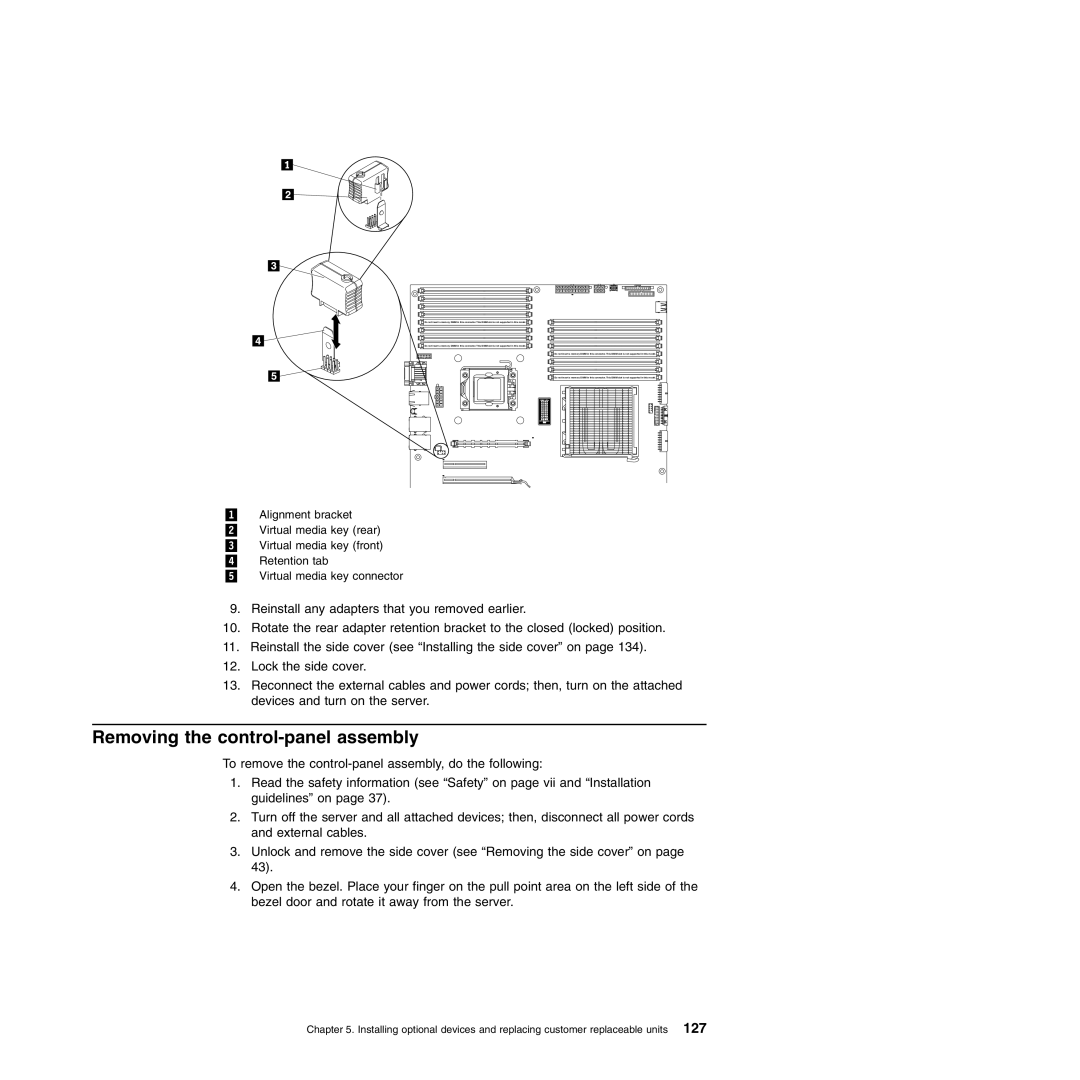 Lenovo 3809, 3836, 3826, 3724, 3824, 3808, 3815, 3817 manual Removing the control-panel assembly 