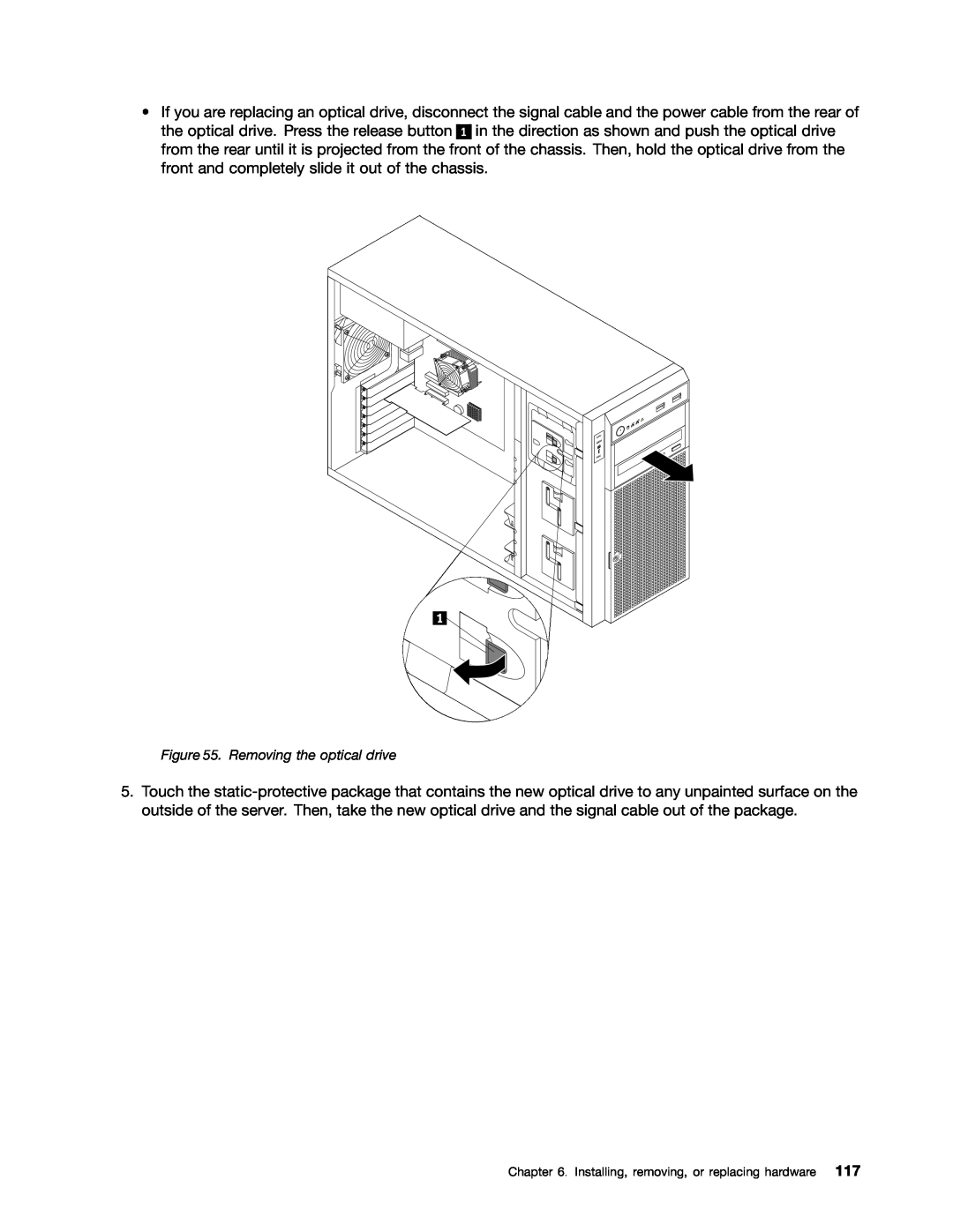 Lenovo 393, 387, 391, 389, 388, 441, 390, 392 manual Removing the optical drive 