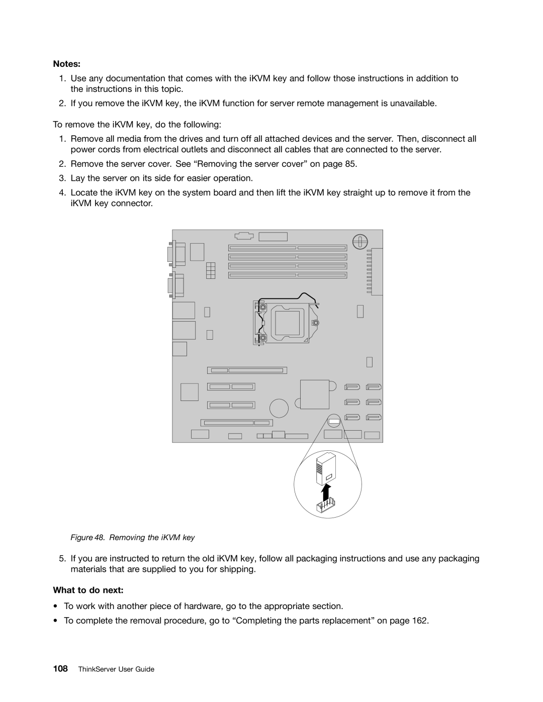 Lenovo 387, 393, 391, 389, 388, 441, 390, 392 manual Removing the iKVM key 