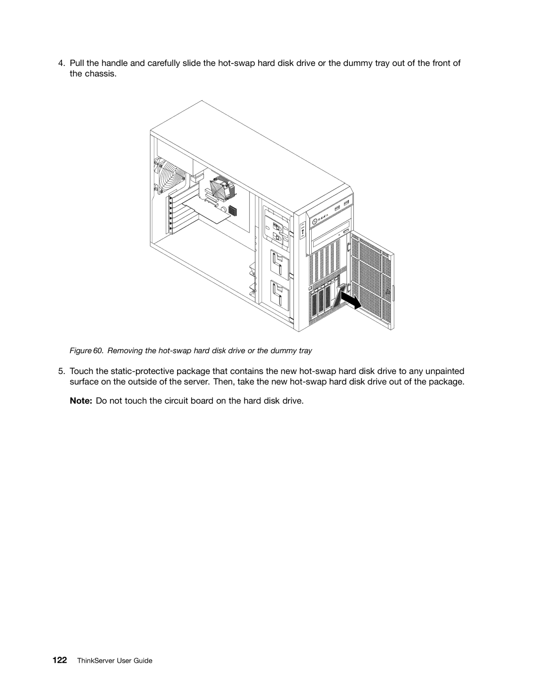 Lenovo 390, 387, 393, 391, 389, 388, 441, 392 manual Removing the hot-swap hard disk drive or the dummy tray 