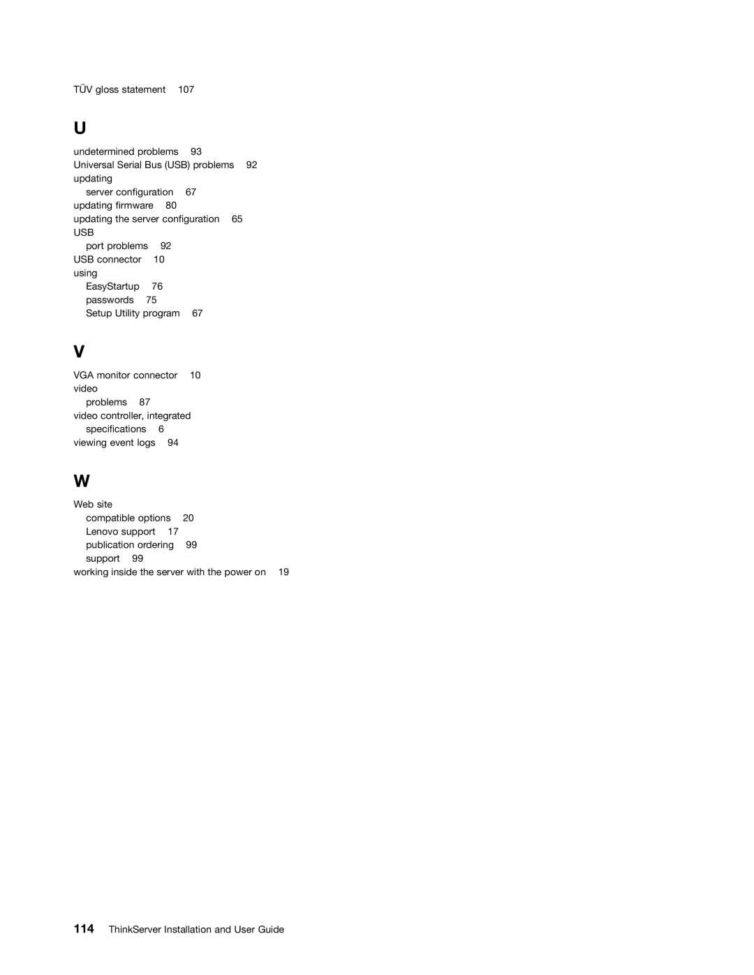 Lenovo 4011, 1044, 4010, 1043 manual Usb 