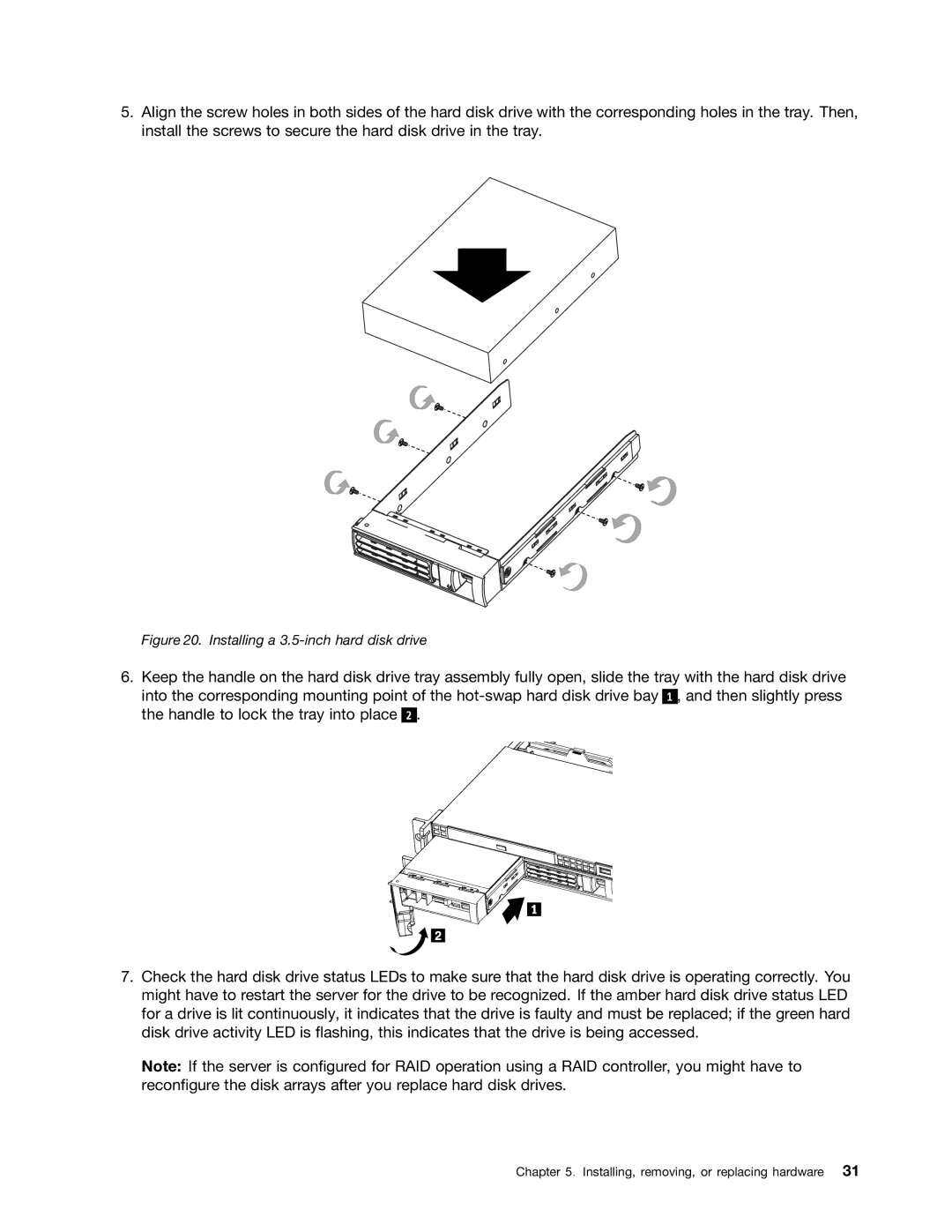 Lenovo 1044, 4011, 4010, 1043 manual Installing a 3.5-inch hard disk drive 