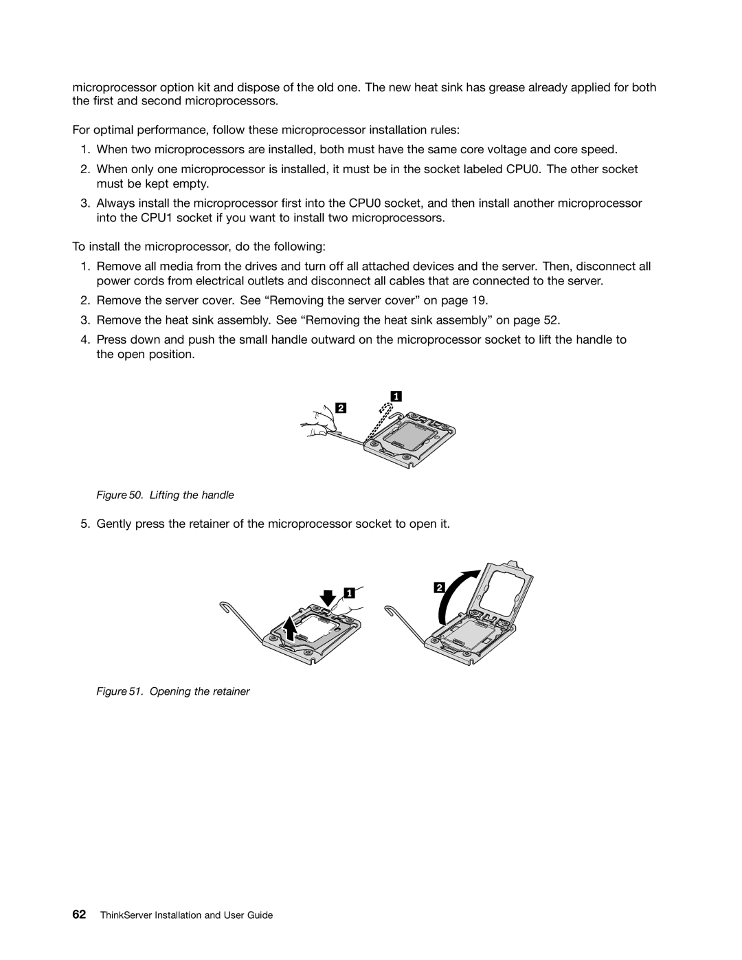 Lenovo 4011, 1044, 4010, 1043 manual Lifting the handle 