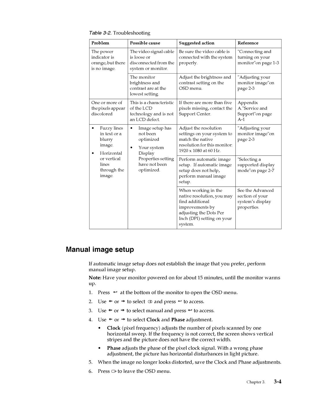 Lenovo 4015LS1 user manual Manual image setup 