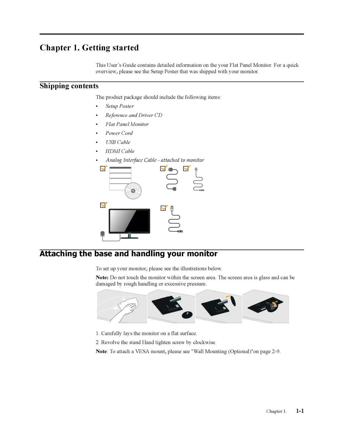 Lenovo 4015LS1 user manual Getting started, Shipping contents 