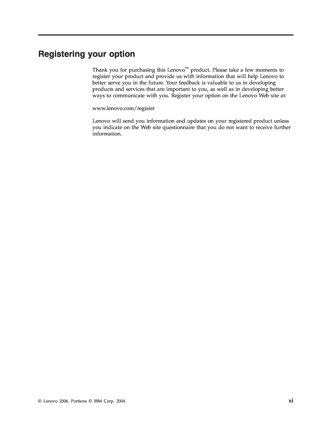Lenovo 40Y8710 manual Registering your option 