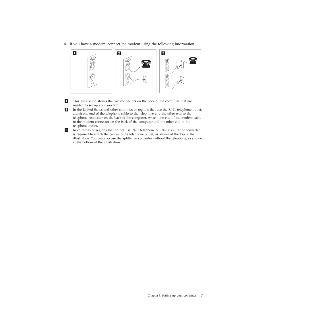 Lenovo 4155, 4158, 4218 manual Setting up your computer 