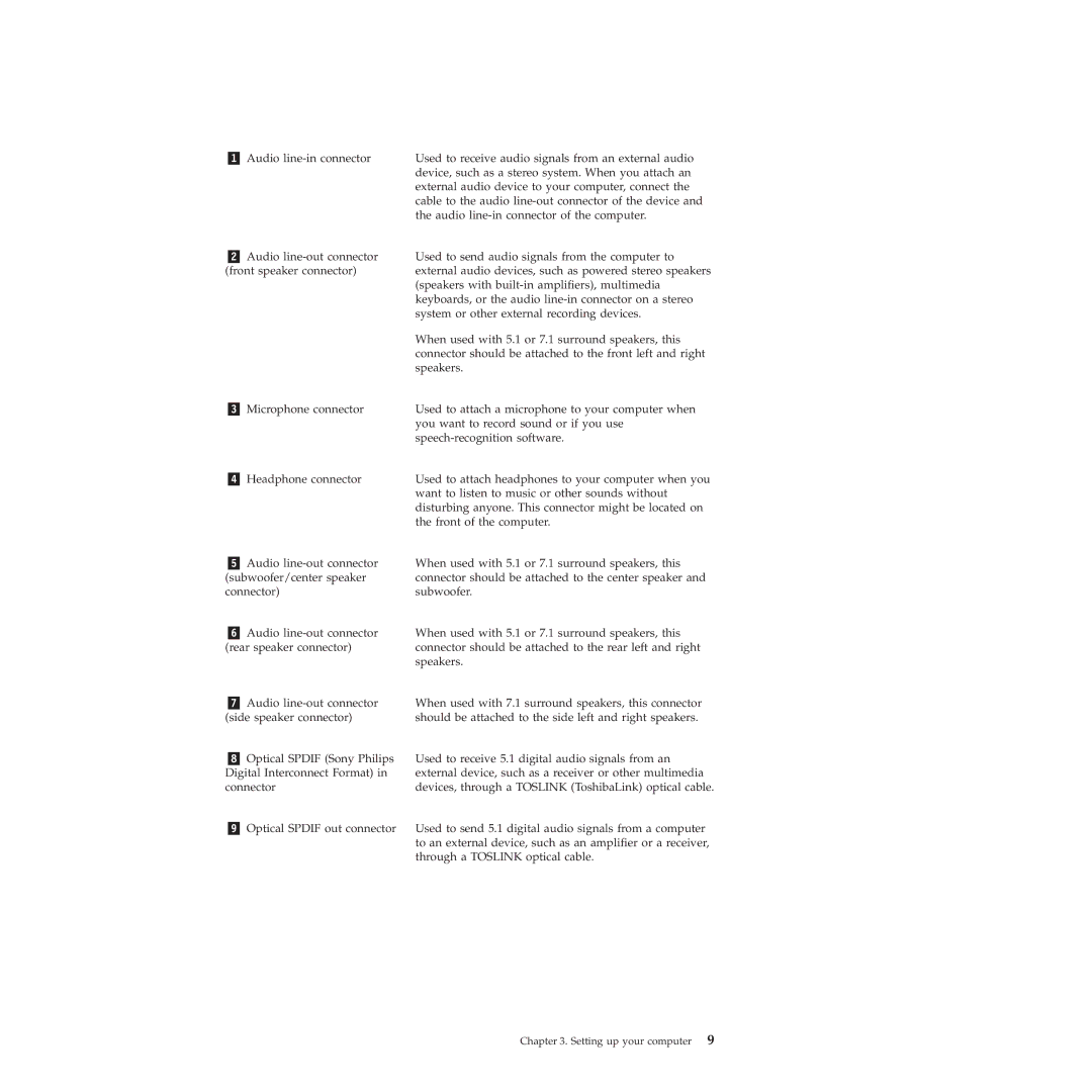 Lenovo 4218, 4155, 4158 manual Setting up your computer 