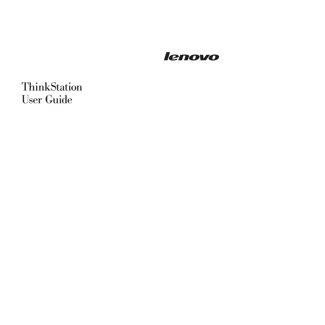 Lenovo 4155, 4158, 4218 manual ThinkStation User Guide 