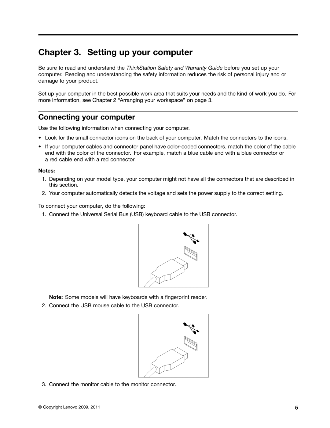 Lenovo 4217, 4105, 4157VJU manual Setting up your computer, Connecting your computer 