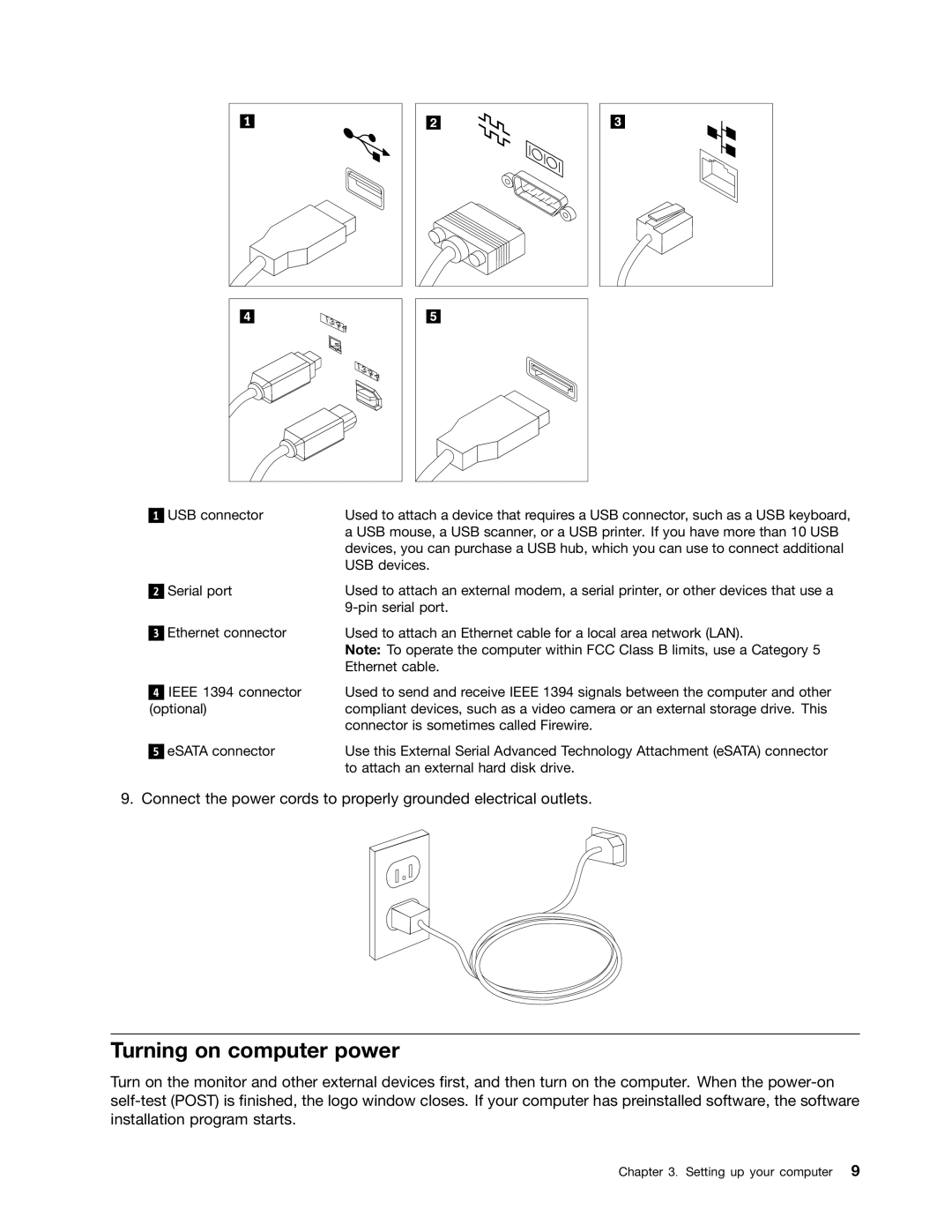 Lenovo 4217, 4105, 4157VJU manual Turning on computer power 