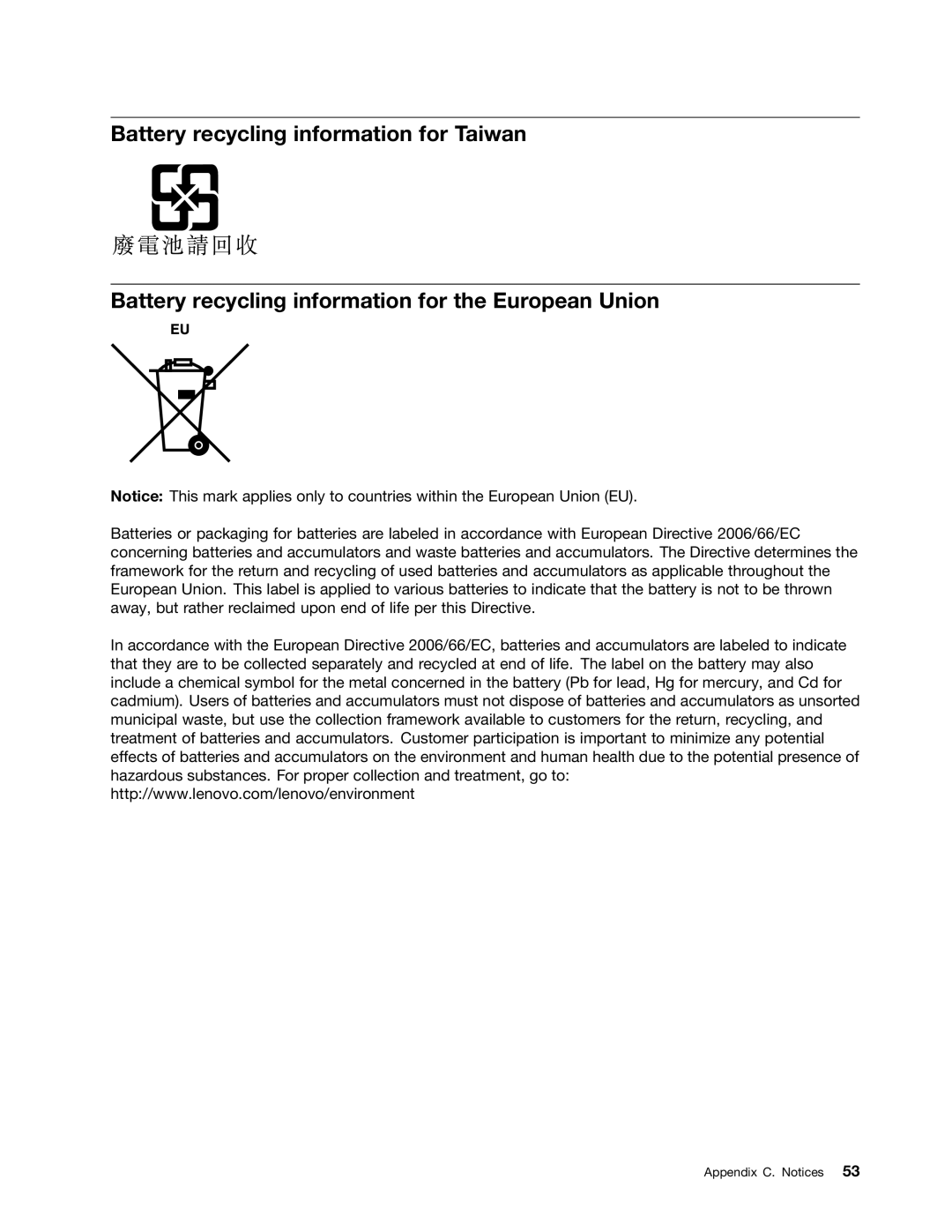 Lenovo 4217, 4105, 4157VJU manual Appendix C. Notices 