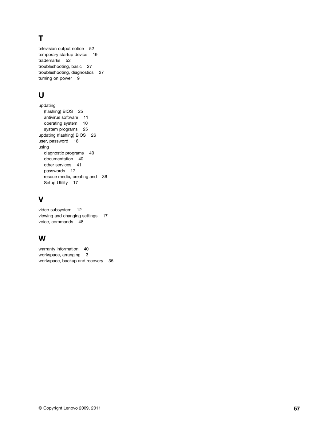 Lenovo 4217, 4105, 4157VJU manual Flashing Bios Antivirus software 