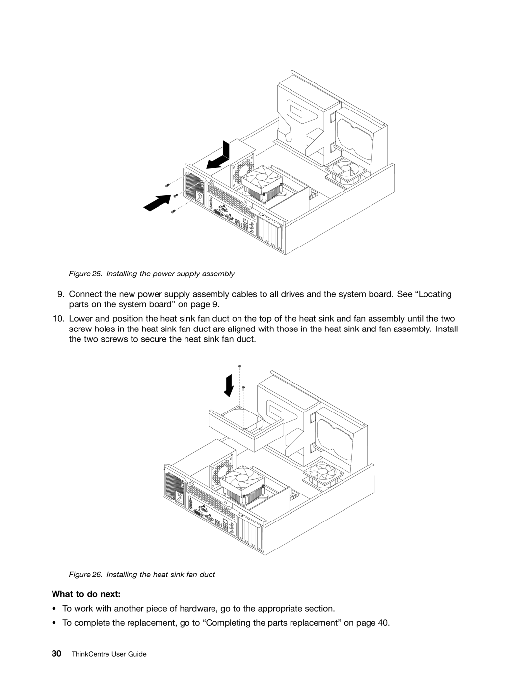 Lenovo 5046, 4163, 5042 manual Installing the power supply assembly 