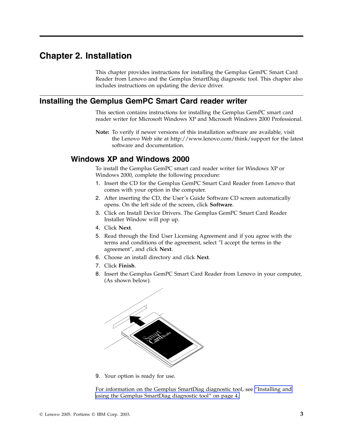 Lenovo 41N3005 manual Installation, Windows XP and Windows 