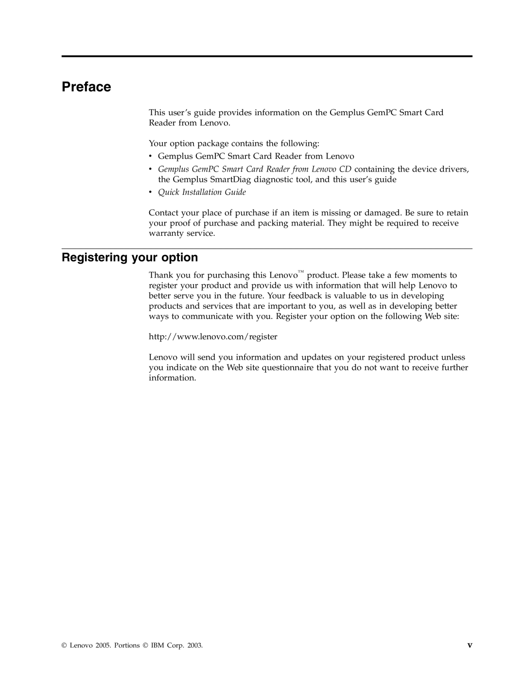 Lenovo 41N3005 manual Preface, Registering your option 