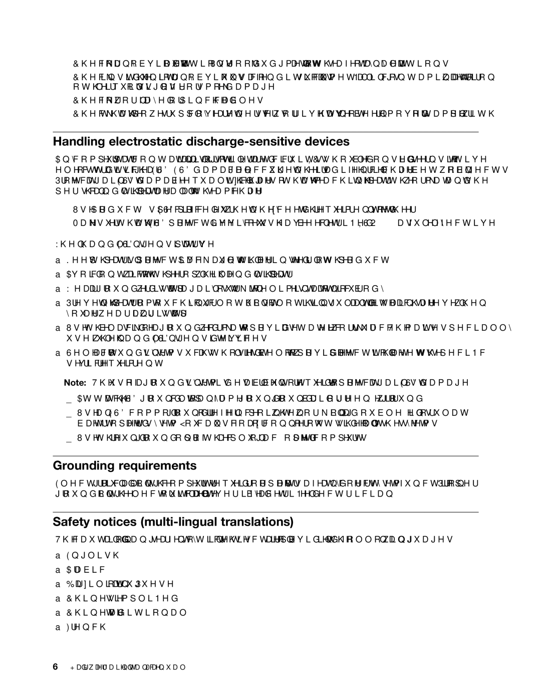 Lenovo 4215, 4220, 4222, 4219, 4221 manual Handling electrostatic discharge-sensitive devices, Grounding requirements 