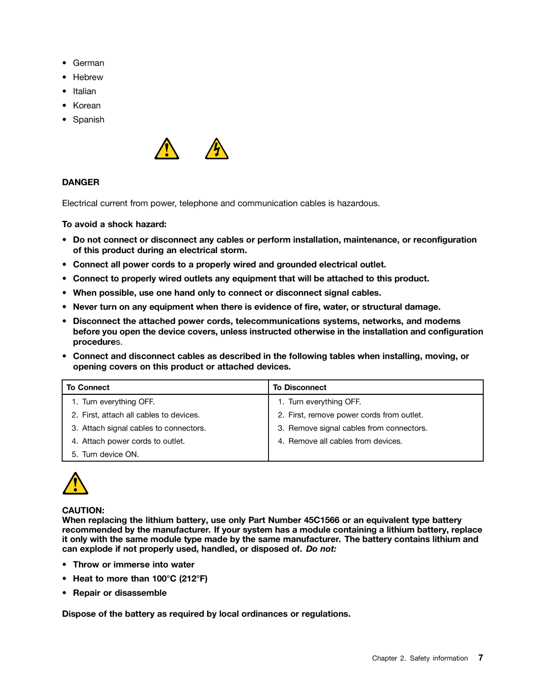 Lenovo 4219, 4220, 4222, 4215, 4221 manual To Connect To Disconnect 