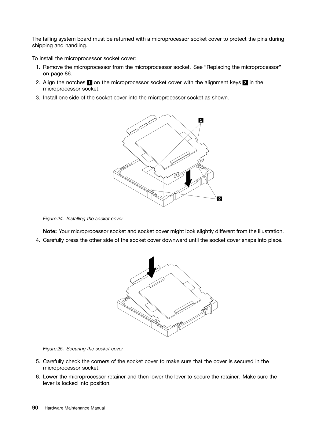 Lenovo 4222, 4220, 4215, 4219, 4221 manual Installing the socket cover 