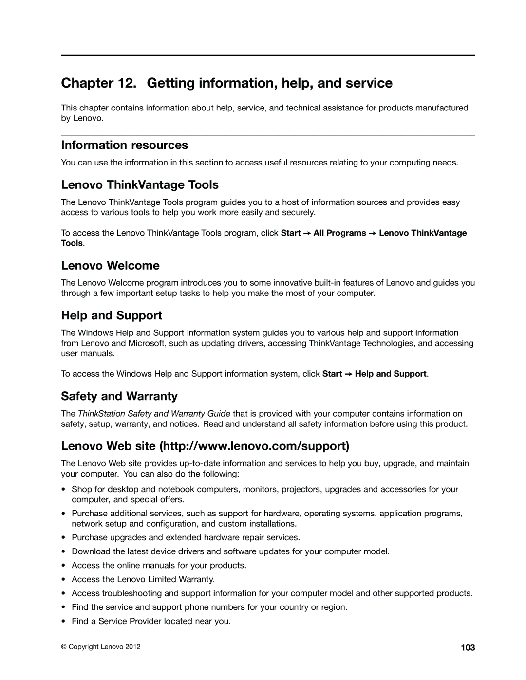 Lenovo 4228, 4223, 4229 manual Getting information, help, and service 