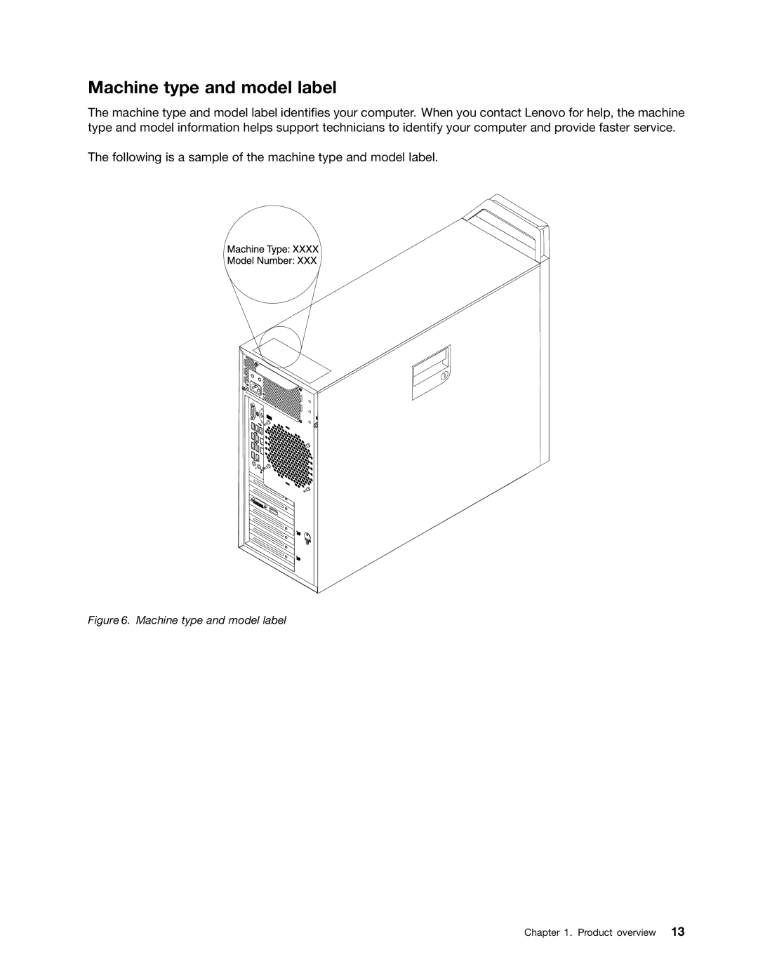 Lenovo 4228, 4223, 4229 manual Machine type and model label 