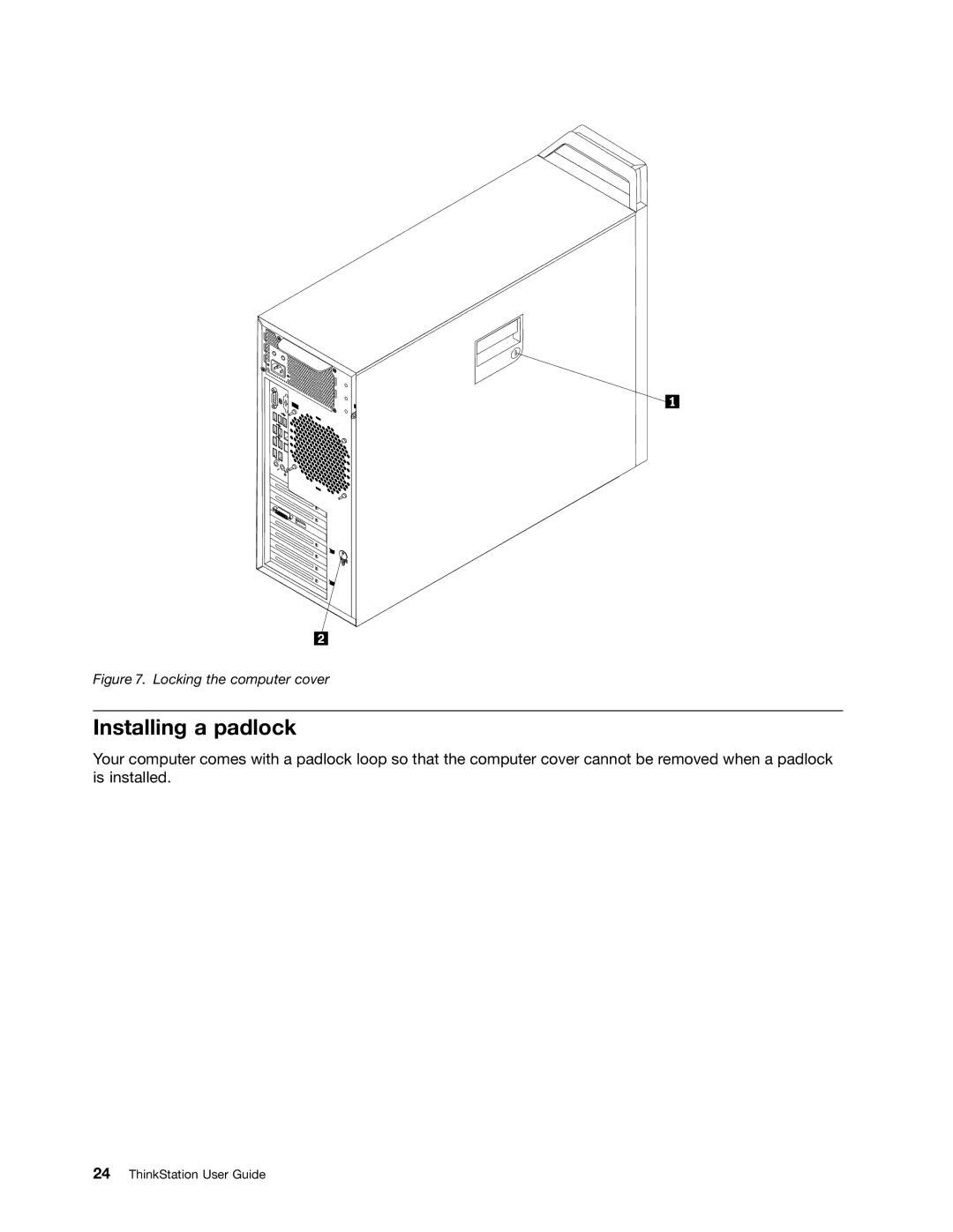 Lenovo 4223, 4228, 4229 manual Installing a padlock, Locking the computer cover 