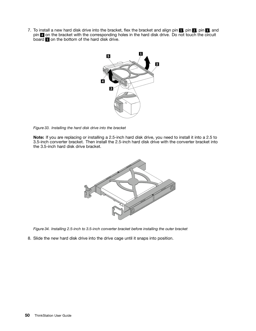 Lenovo 4229, 4223, 4228 manual Installing the hard disk drive into the bracket 