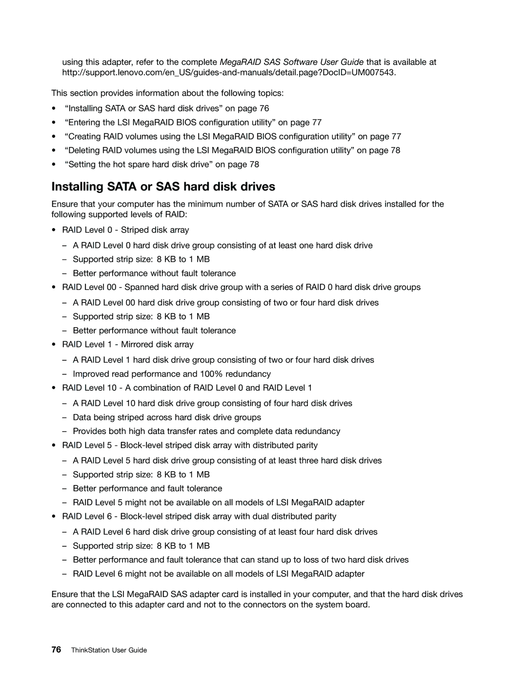 Lenovo 4228, 4223, 4229 manual Installing Sata or SAS hard disk drives 