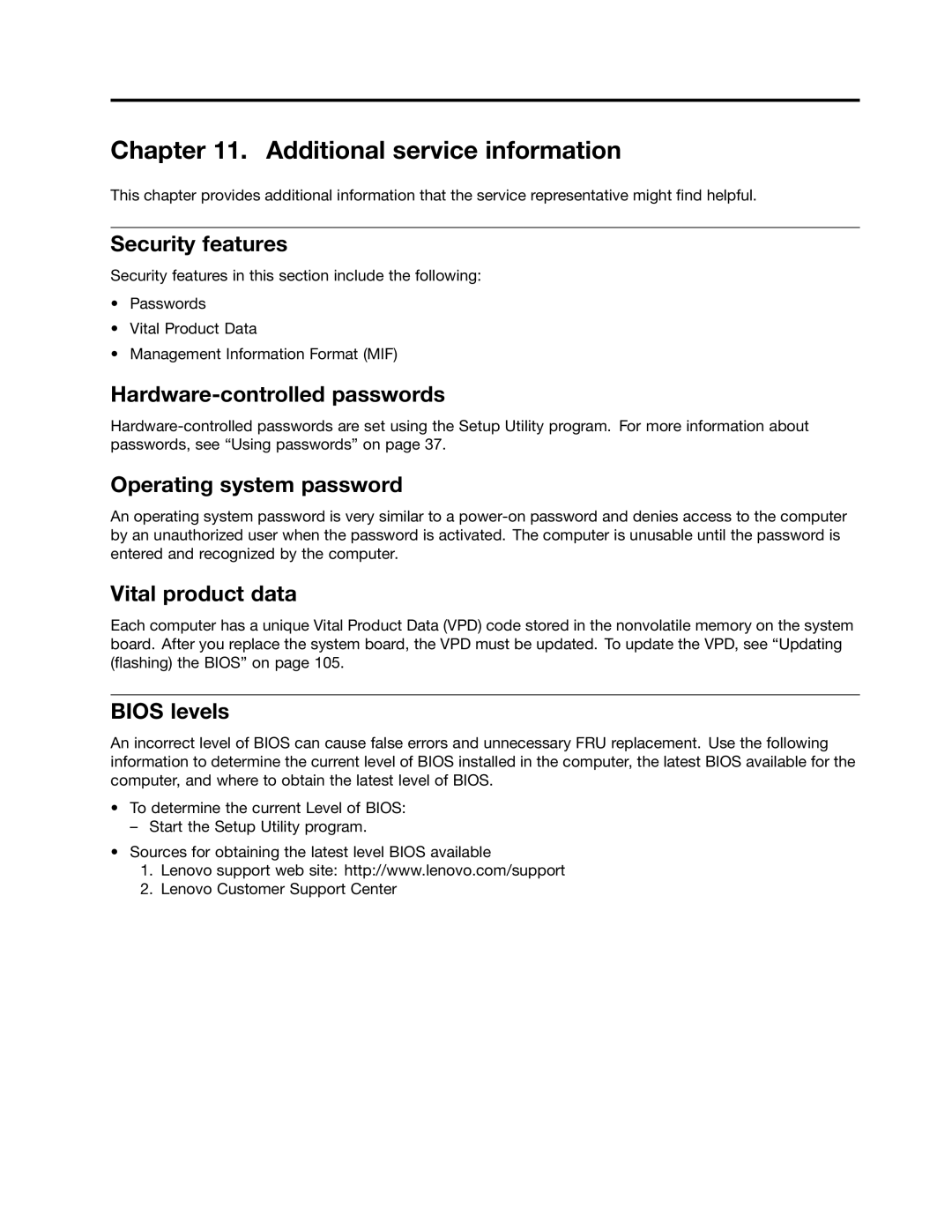 Lenovo 4223, 4228, 4229 manual Additional service information 