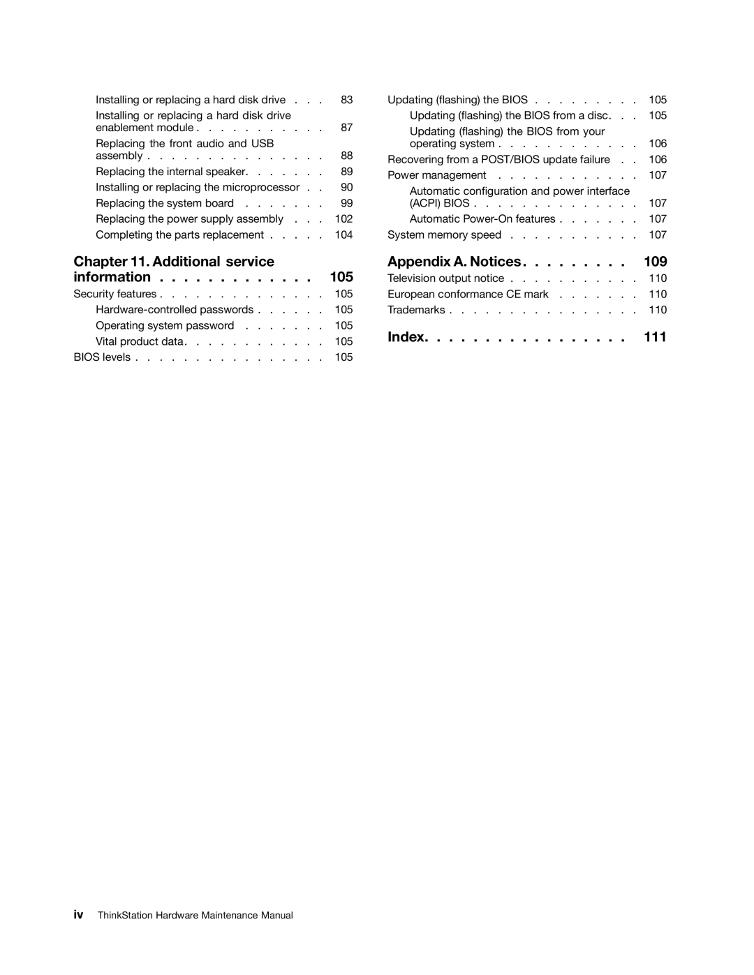 Lenovo 4223, 4228, 4229 manual Appendix A. Notices 109 