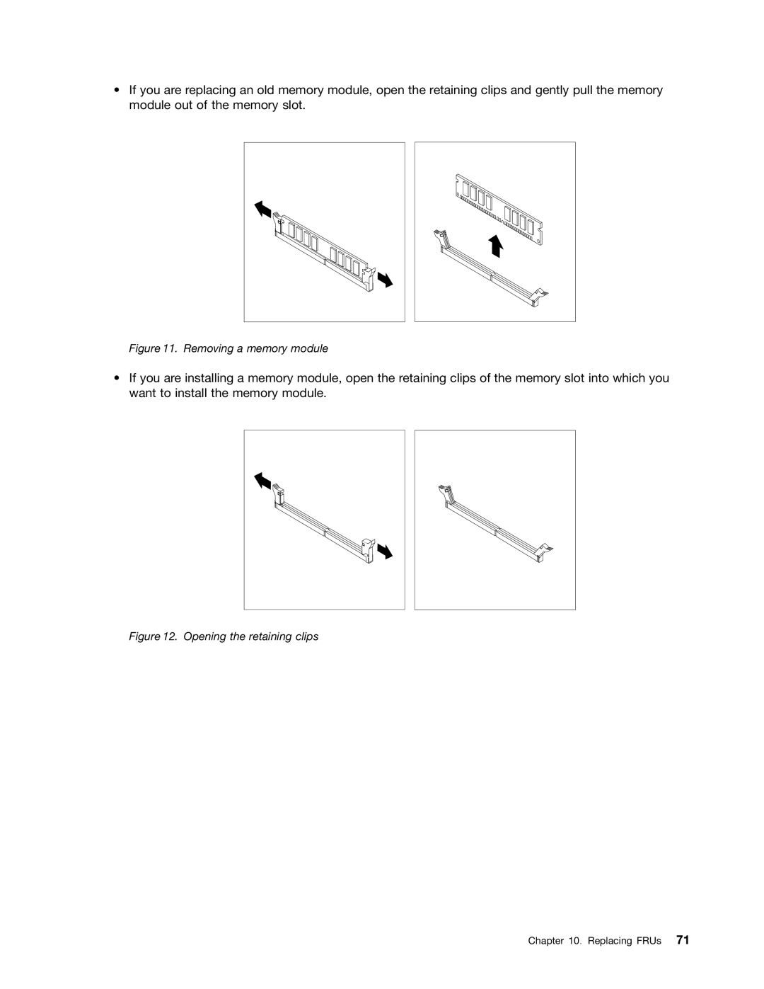 Lenovo 4229, 4223, 4228 manual Removing a memory module 