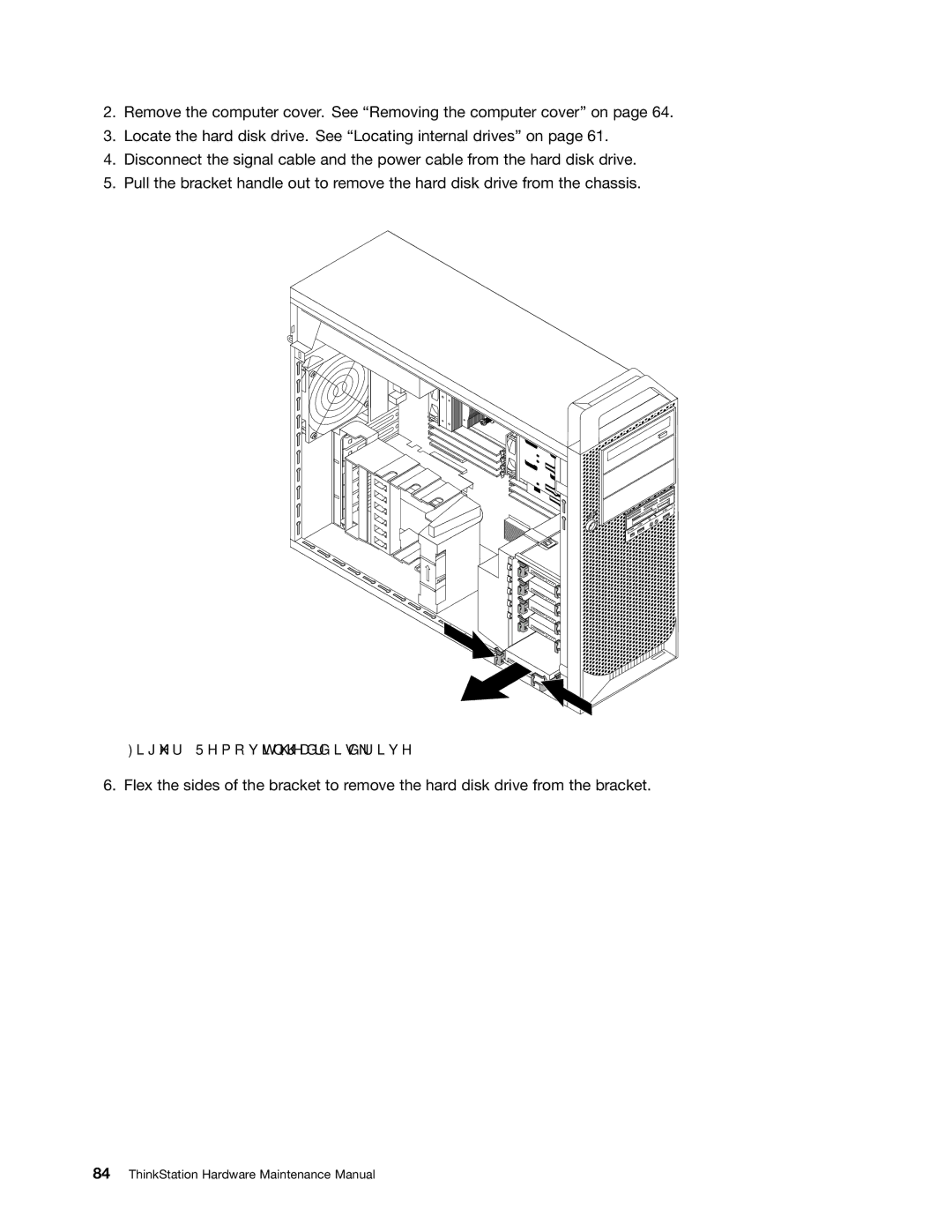 Lenovo 4223, 4228, 4229 manual Removing the hard disk drive 