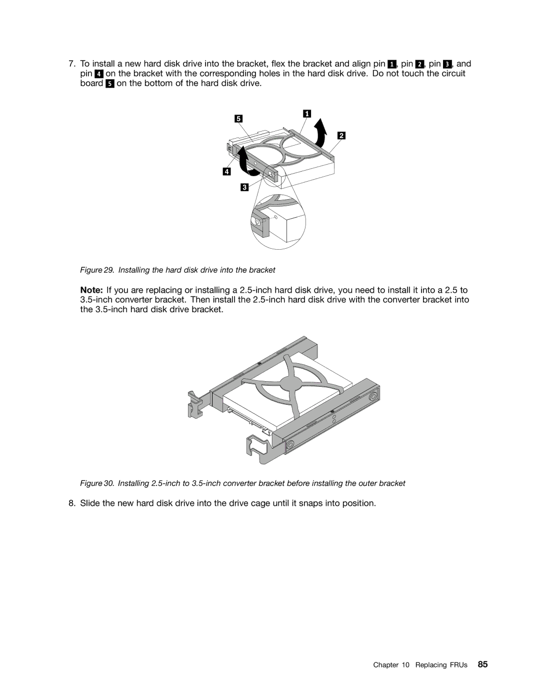 Lenovo 4228, 4223, 4229 manual Installing the hard disk drive into the bracket 