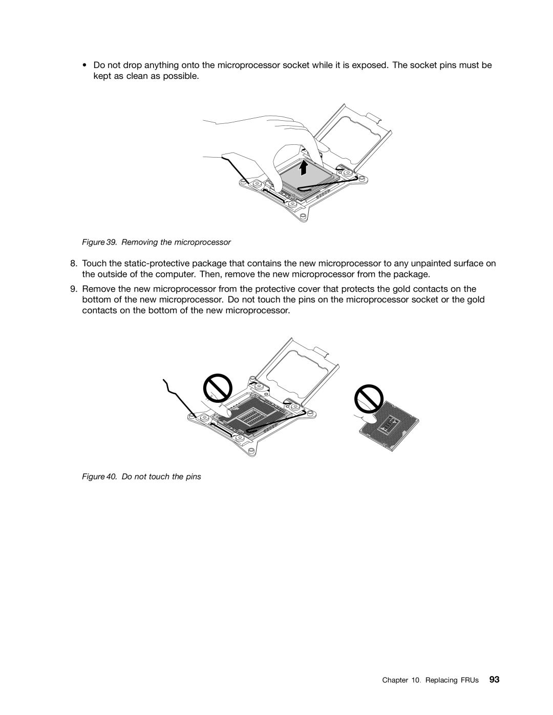 Lenovo 4223, 4228, 4229 manual Removing the microprocessor 