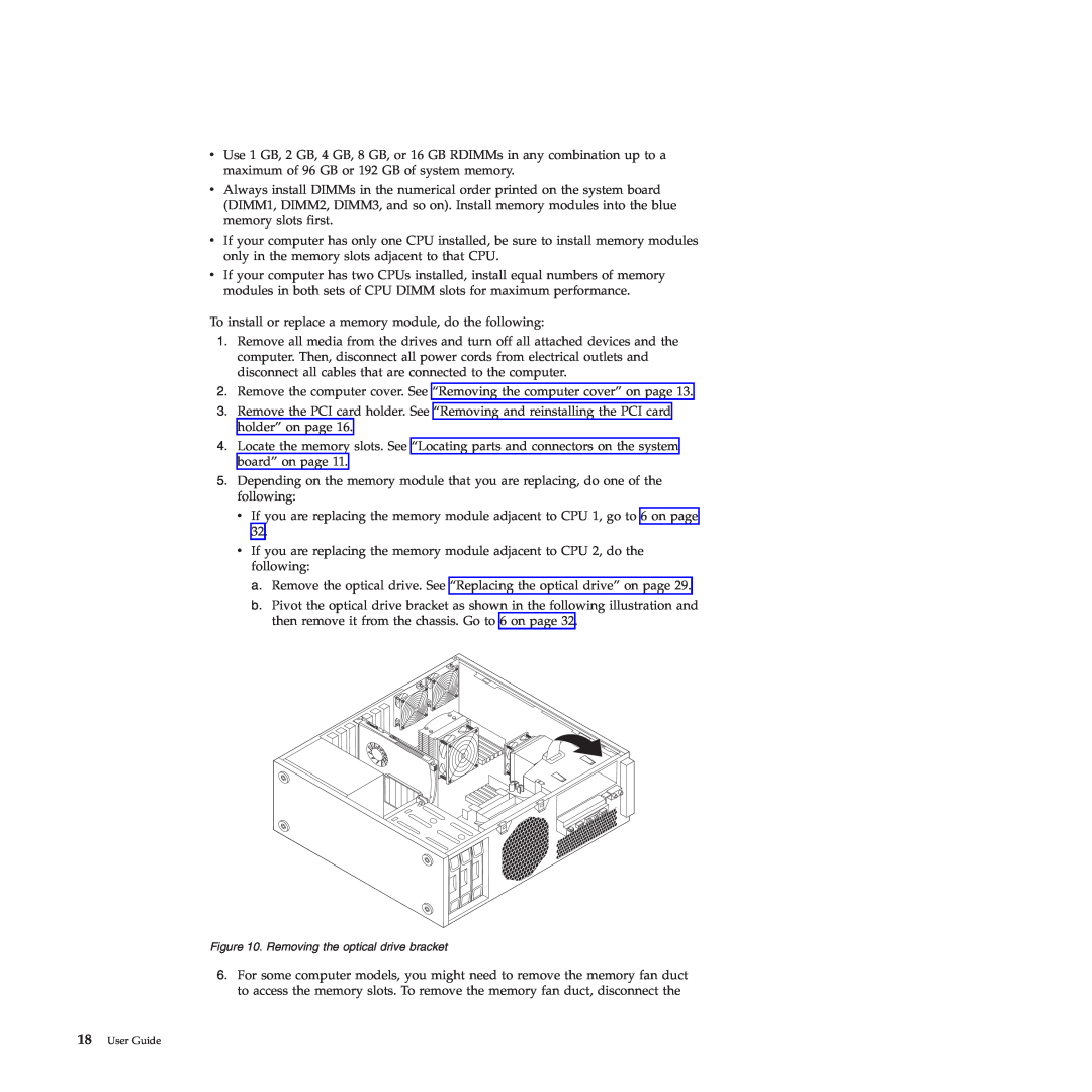 Lenovo 4266, 4271, 4272, 4269, 4265, 4264, 4263 manual Removing the optical drive bracket, User Guide 