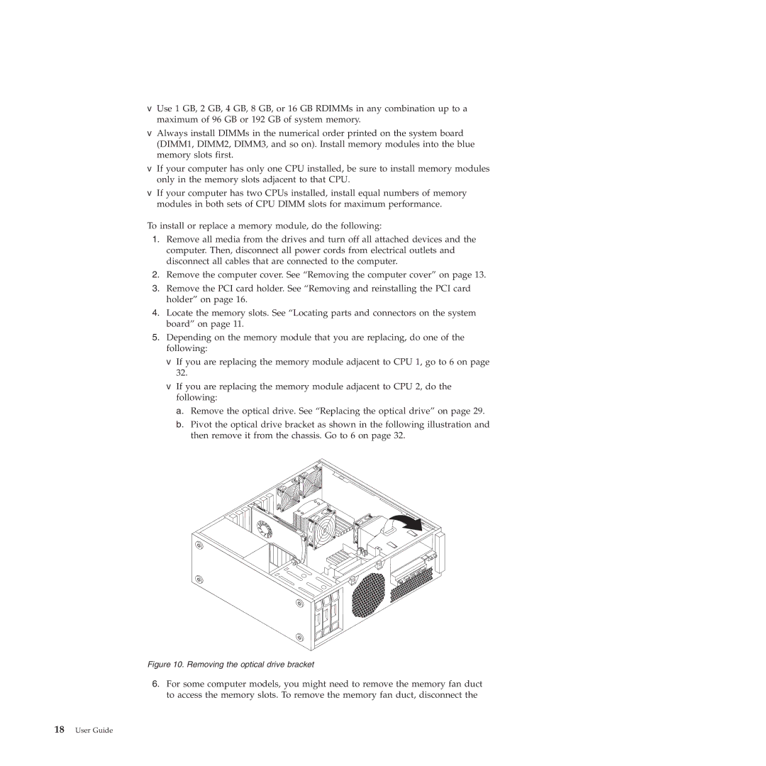 Lenovo 4266, 4271, 4272, 4269, 4265, 4264, 4263 manual Removing the optical drive bracket 